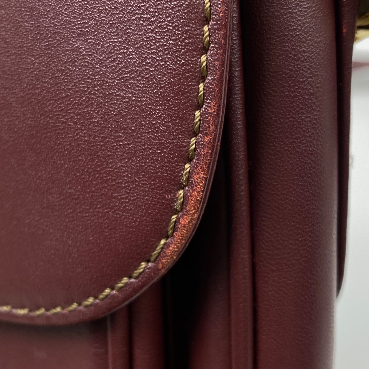 カルティエ Cartier ショルダーバッグ マスト　ボルドー　レッド カルティエ CARTIER マストライン ショルダーバッグ マストドゥ