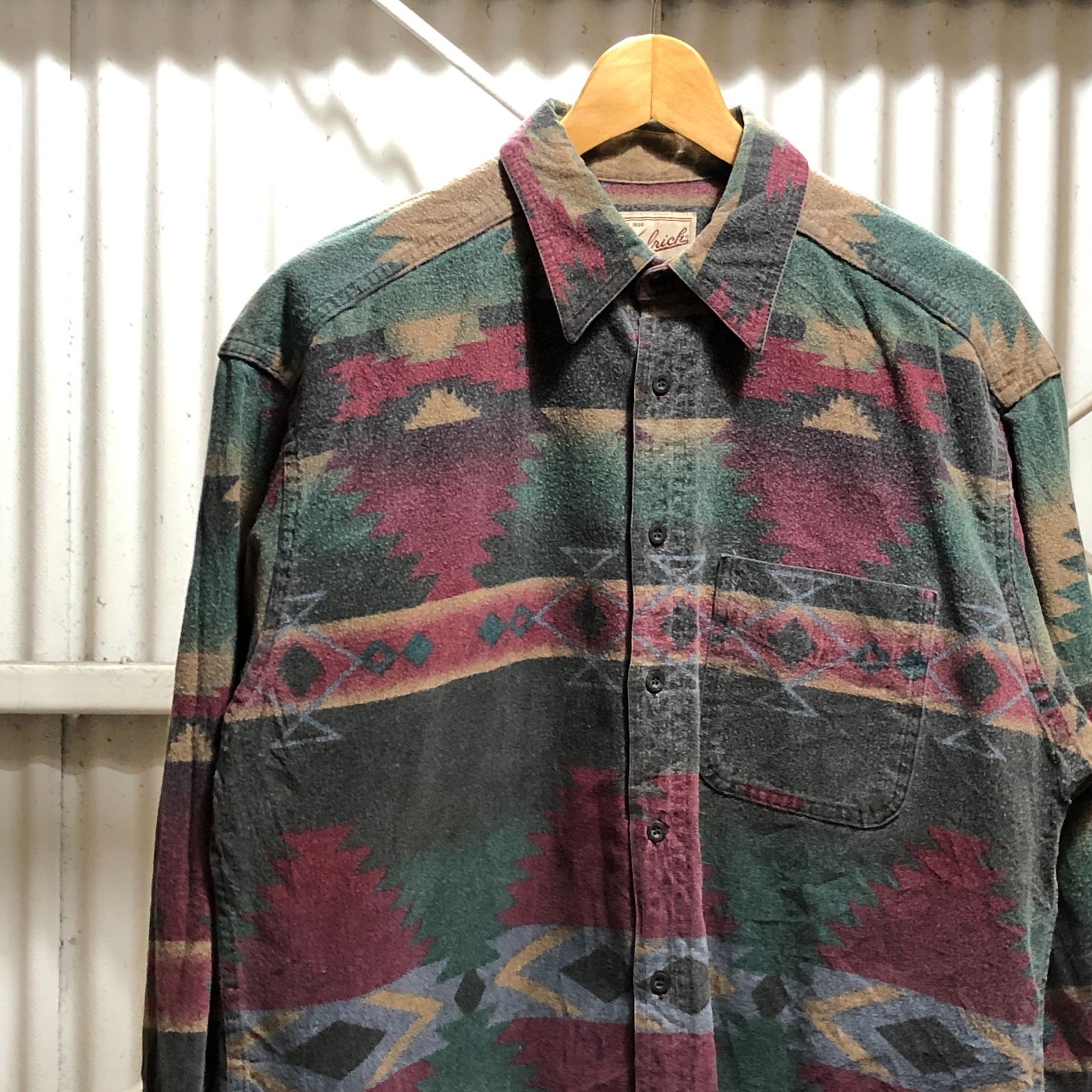 カナダ製 90s WOOLRICH ウールリッチ ネルシャツ L メンズ 古着 - メルカリ