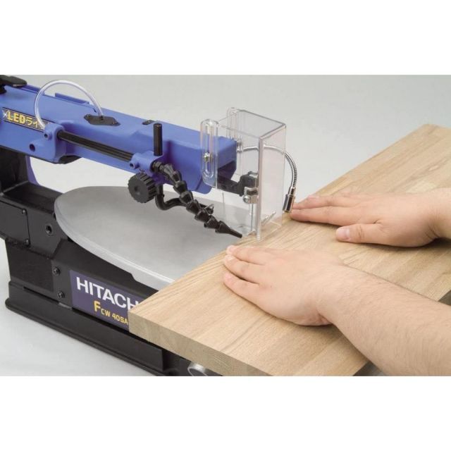 HiKOKI ハイコーキ 旧日立工機 卓上糸のこ盤 フトコロ寸法406mm LED作業ライト付 木材50mm切断可 FCW40SA