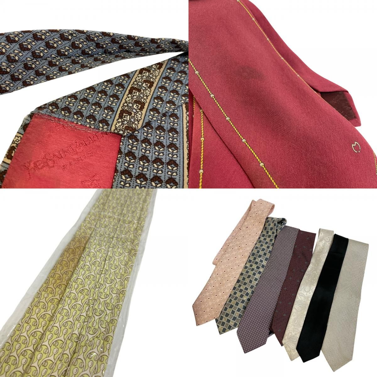 HERMESエルメス フェラガモ イヴサンローラン 他 ブランドネクタイ 21