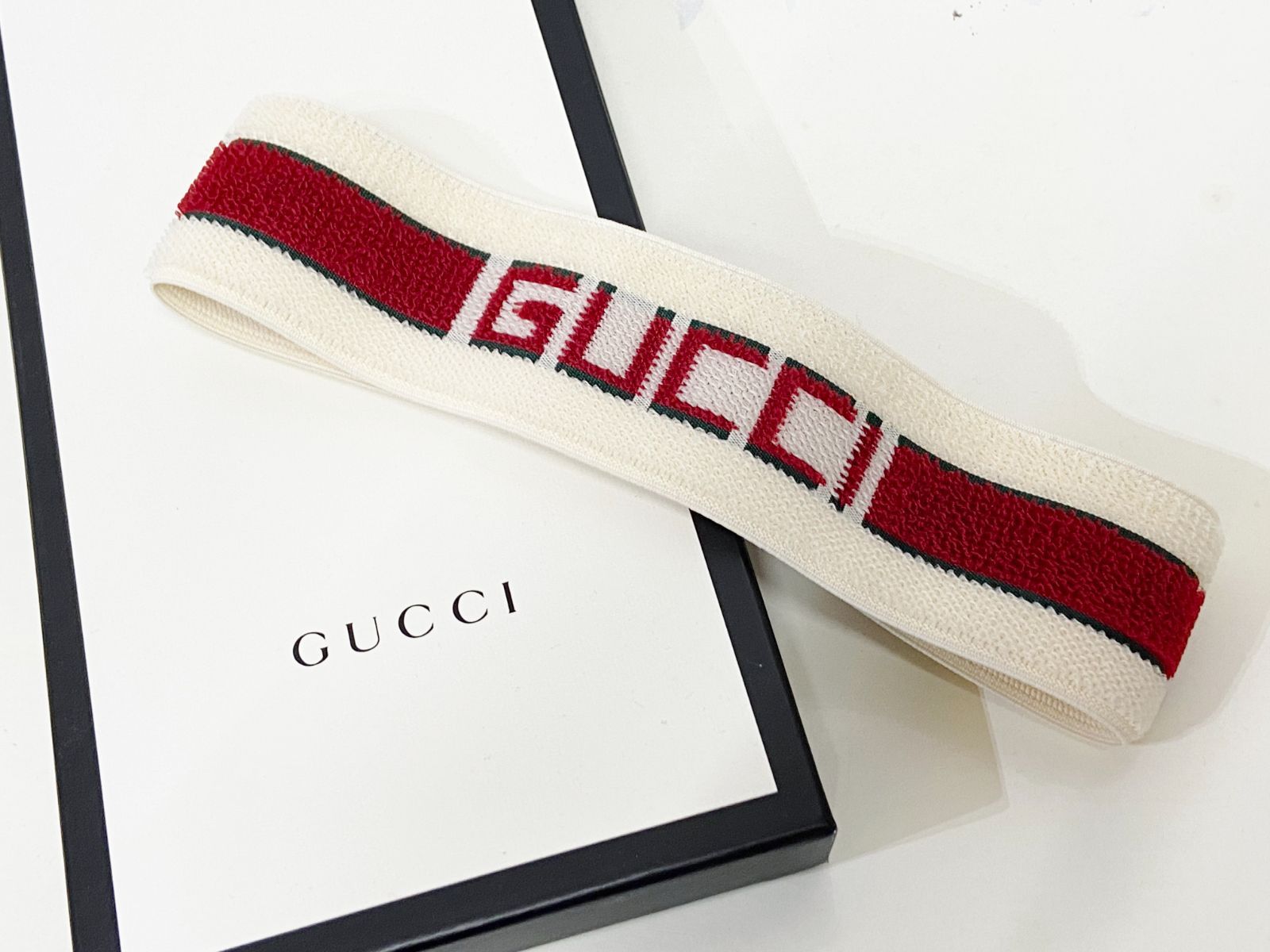 GUCCI グッチ エラスティック ロゴ ヘアバンド グッチ GUCCI グッチ エラスティック ヘアバンド Mサイズ(57cm) ヘア