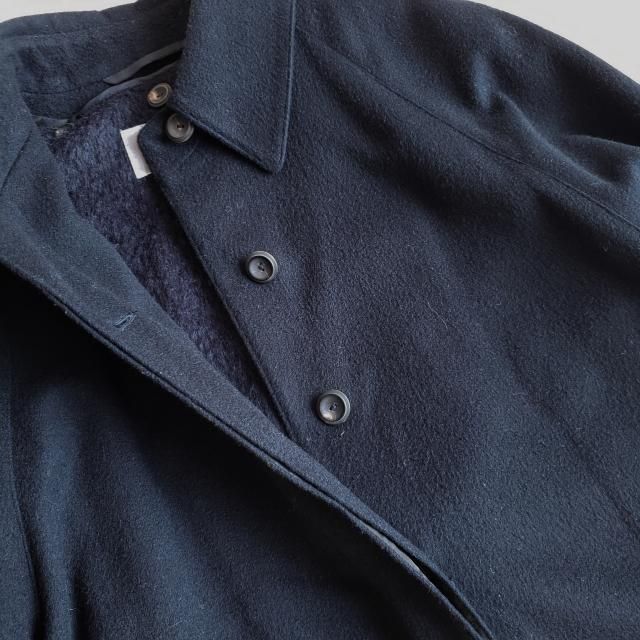 アニオナ AGNONA ☆ カシミヤ ロングコート 伊製 濃紺 インナー付