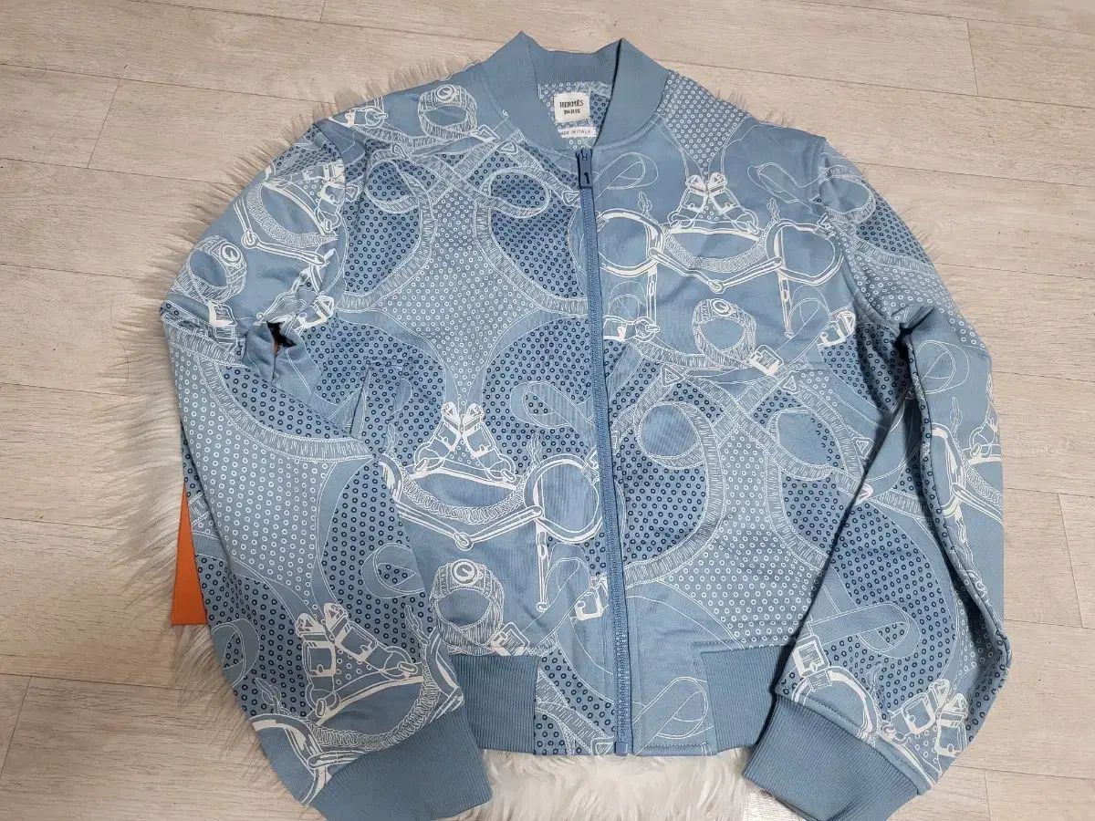 エルメス ジャケット ブルゾン ブルー アティーク 38サイズ