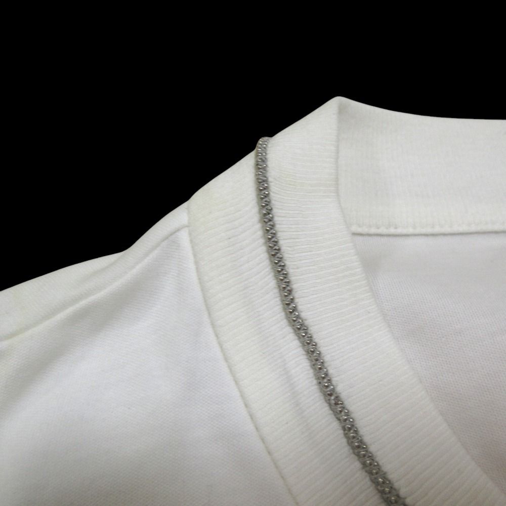 BRUNELLO CUCINELLI ブルネロクチネリ モニーレ Vネック 半袖 Tシャツ Mサイズ ホワイト レディース 古着 中古 BRUNELLO CUCINELLI - BRUNELLO CUCINELLI ブルネロクチネリ
