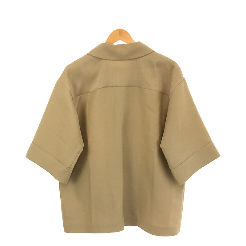 AURALEE - 【美品】  AURALEE / オーラリー | SILK COTTON SALT SHRUNK PIQUE BIG SHIRTS / コットンシルク ビッグシャツ | 1 | beige | レディース 美品】 AURALEE / オーラリー | SILK COTTON SALT SHRUNK PIQUE