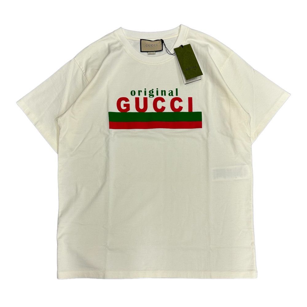 新品 Gucci original GUCCI ロゴ オーバーサイズ Tシャツ - メルカリShops