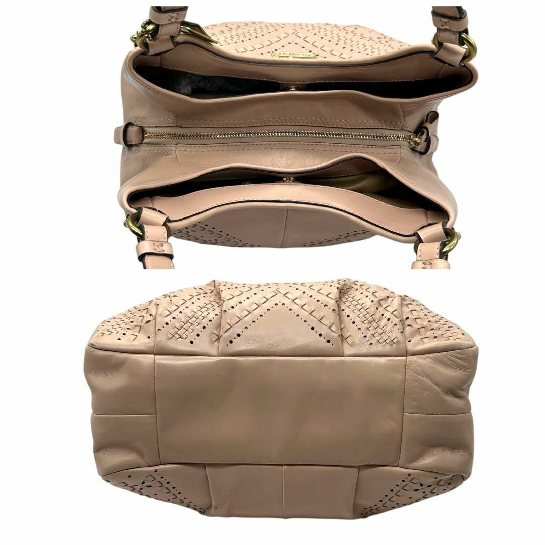 良品 1120 Coach トートバッグ マディソン クリスクロス パンチング 良品 1120 Coach トートバッグ マディソン クリスクロス