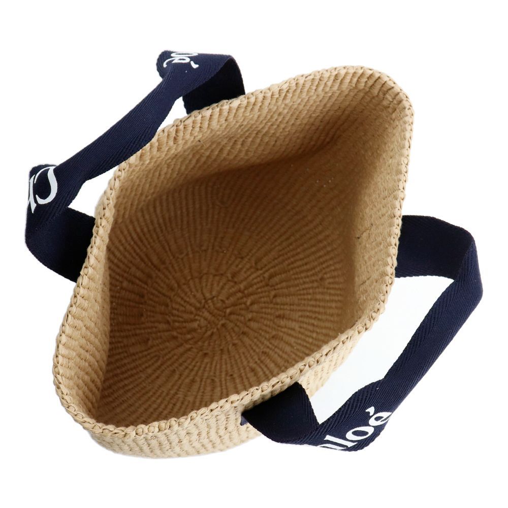 Chloé　バスケットバック新品未使用 Chloé ナチュラルファイバー製Horse Medalスモールバスケット