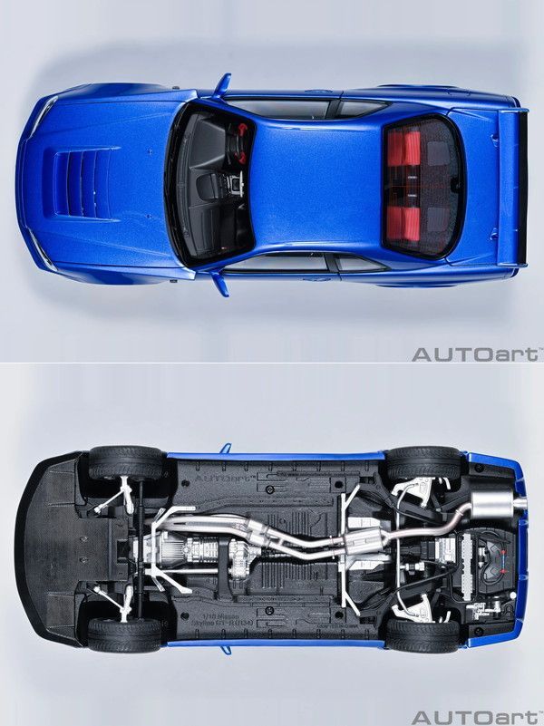 新品 AUTOart 1/18 ニスモ R34 GT-R Z-tune ベイサイドブルー 完成品