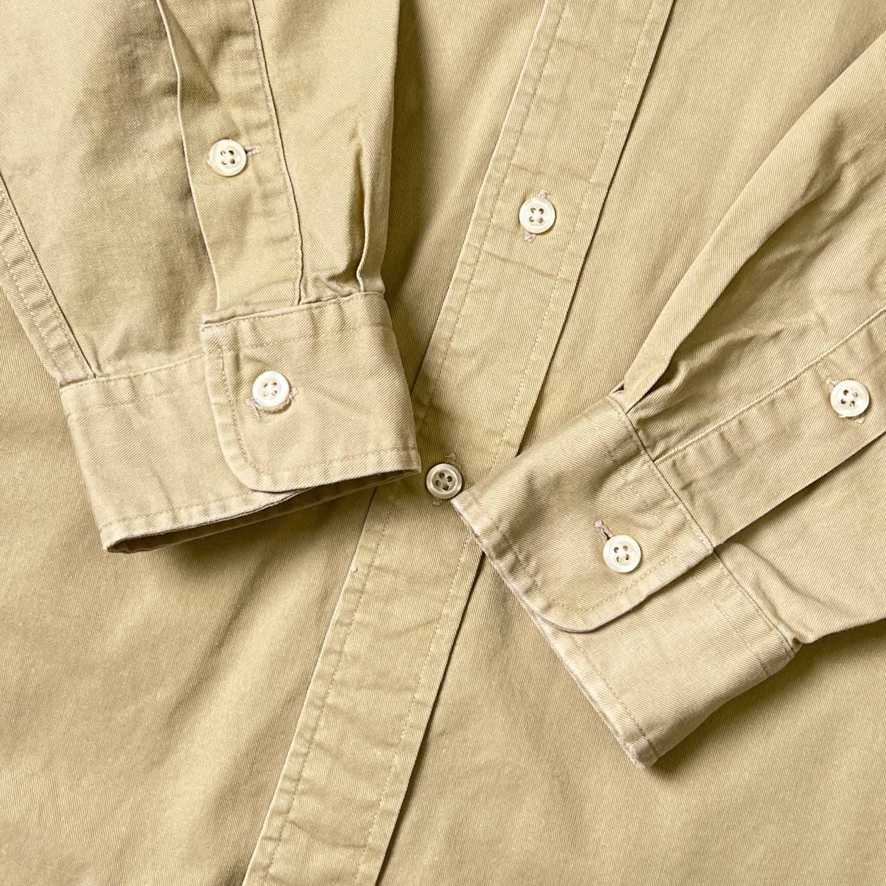 Ralph Lauren　ラルフローレン　ボタンダウン　リネンシャツ　ベージュ 極美品✨】ポロラルフローレン リネン シャツ S-M ホワイト