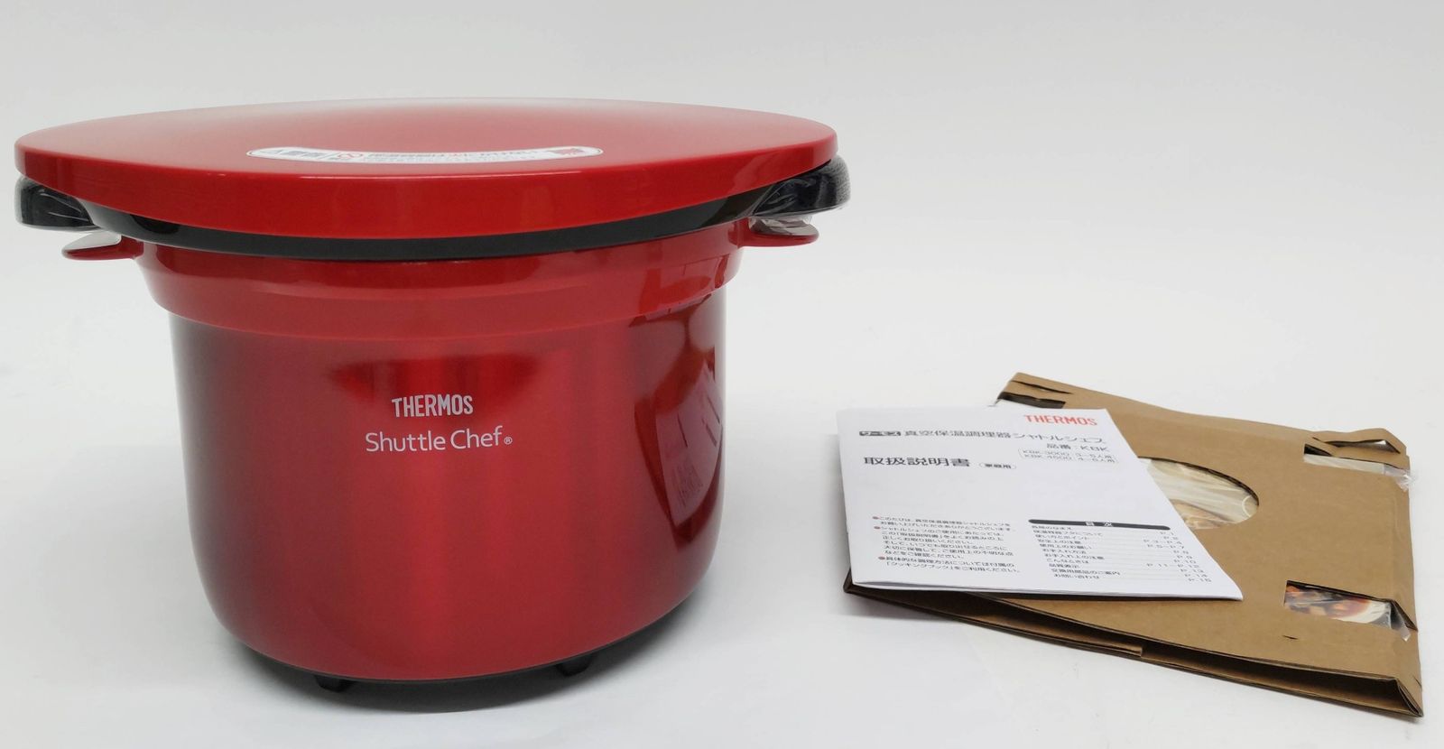 【新品】真空保温調理器シャトルシェフ KBK-3000 ピュアレッド THERMOS 真空保温調理器 シャトルシェフ KBK-3000 ピュアレッド