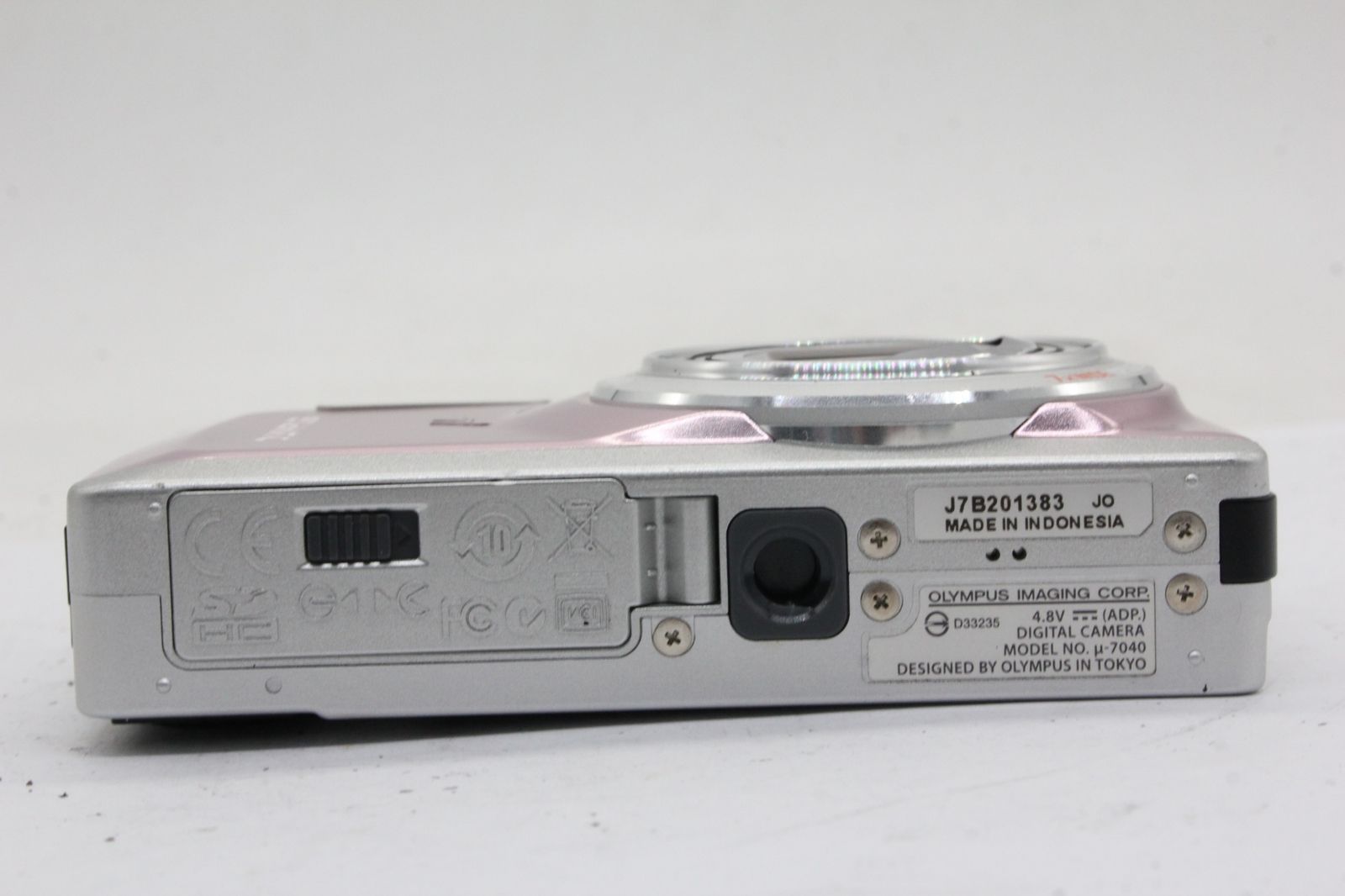 オリンパス 【返品保証】 オリンパス Olympus μ-7040 ピンク 7x Wide バッテリー付き コンパクトデジタルカメラ v1604