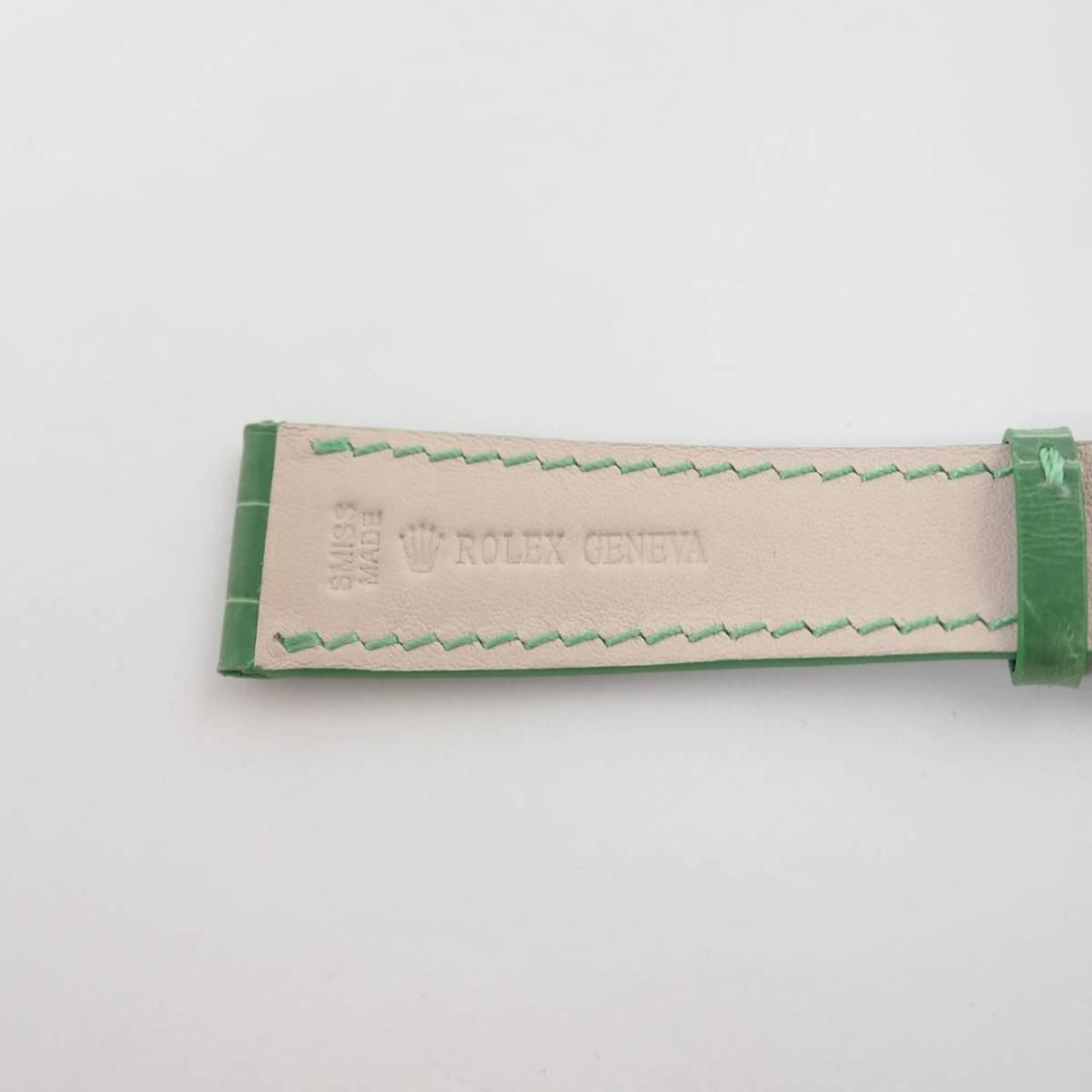 美品】 ROLEX ロレックス 革ベルト グリーン - メルカリ
