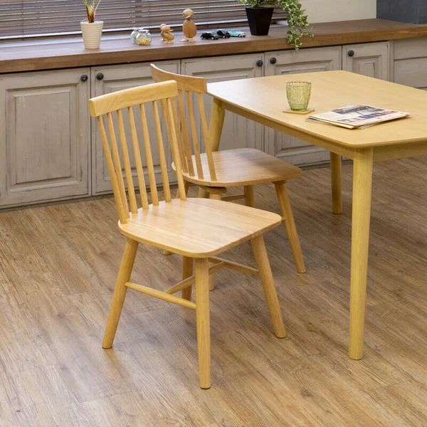 シンプル ダイニングチェア 2脚セット ナチュラル 椅子 ウィンザーチェア