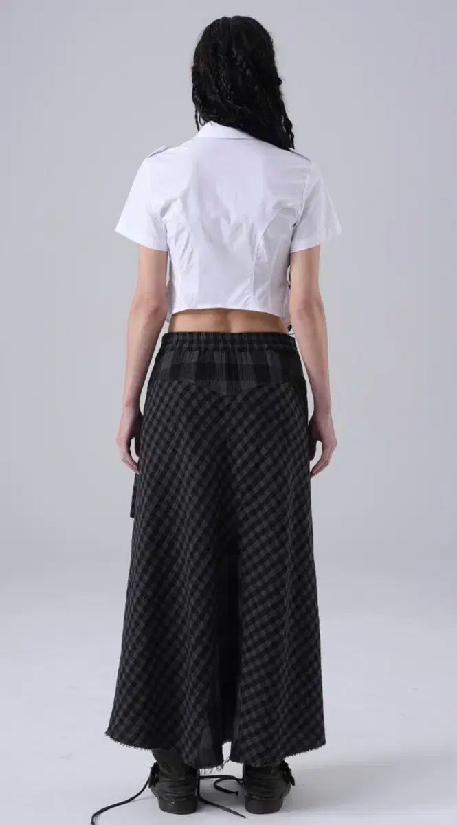 ダンスダンス ファヒ島 チェック スカート Check shirt skirt GULLKHAN_COM