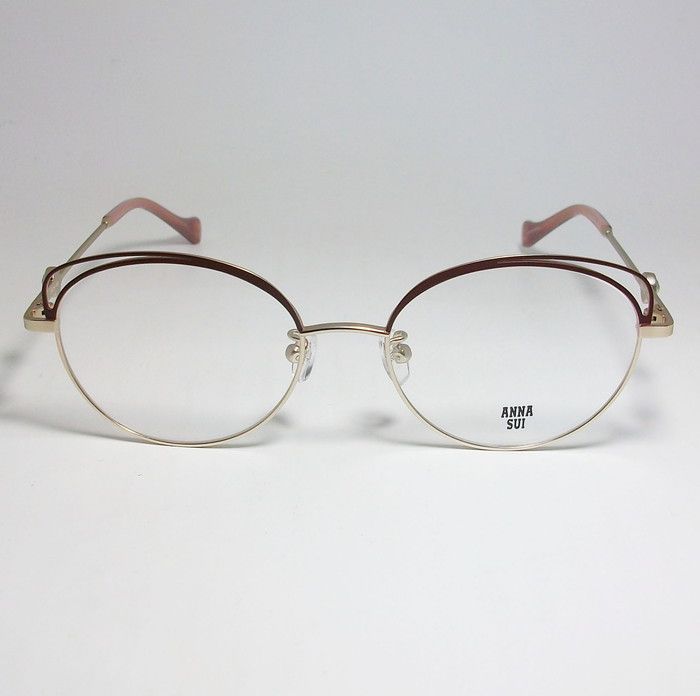 ANNA SUI アナスイ レディース 眼鏡 メガネ フレーム サングラス 60-9031-3 度付可 シャンパンブラウン ライトゴールド