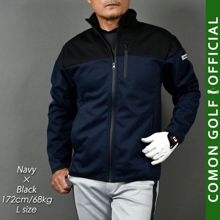 新品【COMONGOLF/コモンゴルフ】3層構造裏フリース防風ゴルフブルゾン 