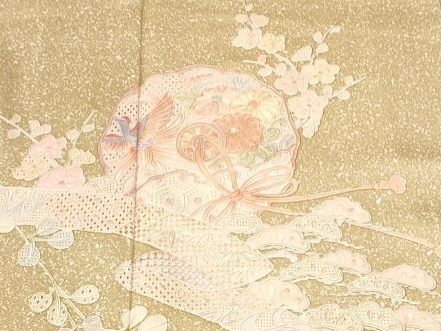 o*3様 単衣 逸品 総刺繍 中国三大刺繍 汕頭刺繍 一つ紋 正絹 T-5741 o*3様 単衣 逸品 総刺繍 中国三大刺繍 汕頭刺繍 一つ紋 正絹 T