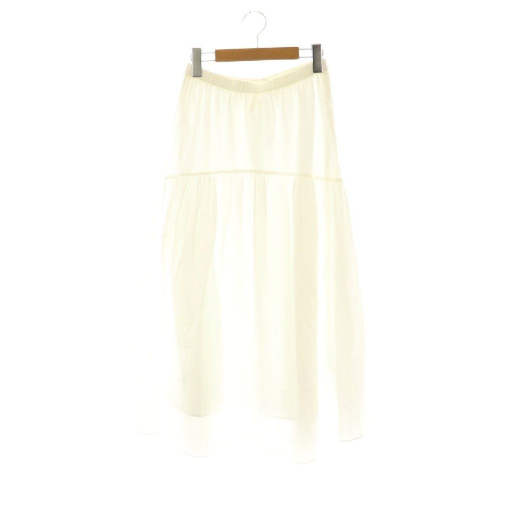 ウィムガゼット Whim Gazette ヴィンテージタフタスカート ギャザースカート ロング F ホワイト |ES OS