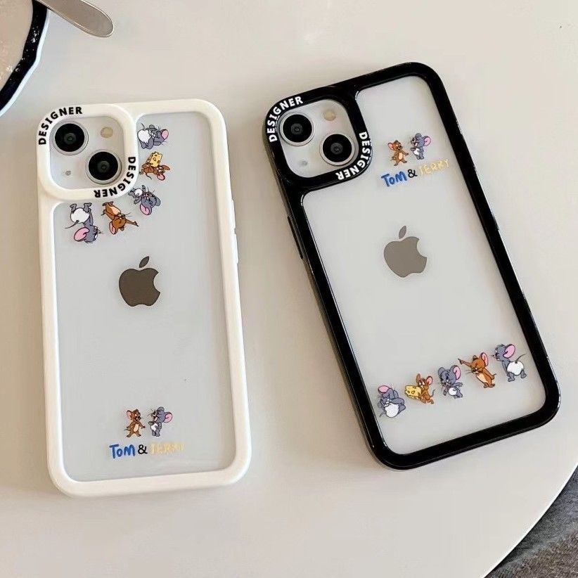 iPhone14 トムとジェリー 白 キャラクター おしゃれ 可愛い アニメ