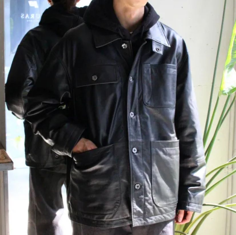 CCU Chore Jacket - Cow ジャケット 牛革 レザージャケット メンズ