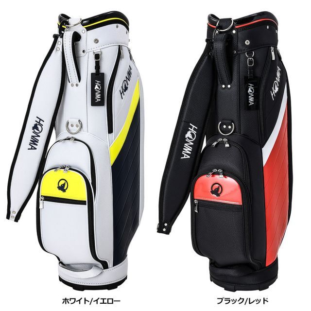HONMA 【パープル】 🎯 キャディバッグ ホワイト/イエロー