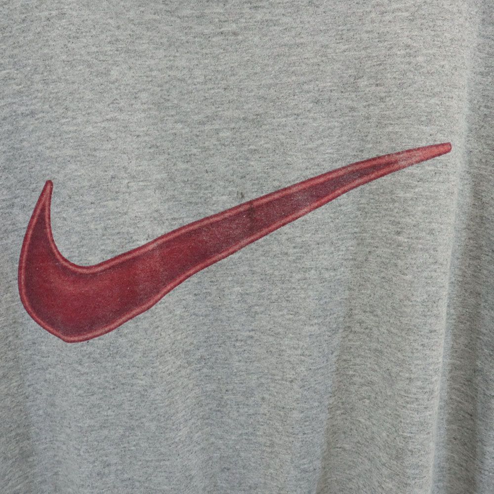 ナイキ 90s 00s オールド 白タグ プリント 半袖 Tシャツ S グレー系 