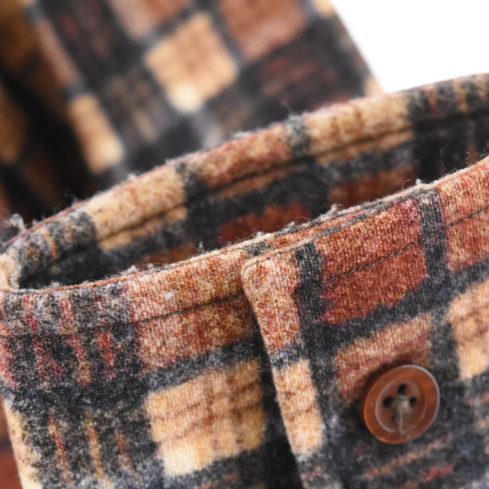 GIVENCHY (ジバンシィ) ウールチェック長袖シャツ ブラウン - メルカリ 