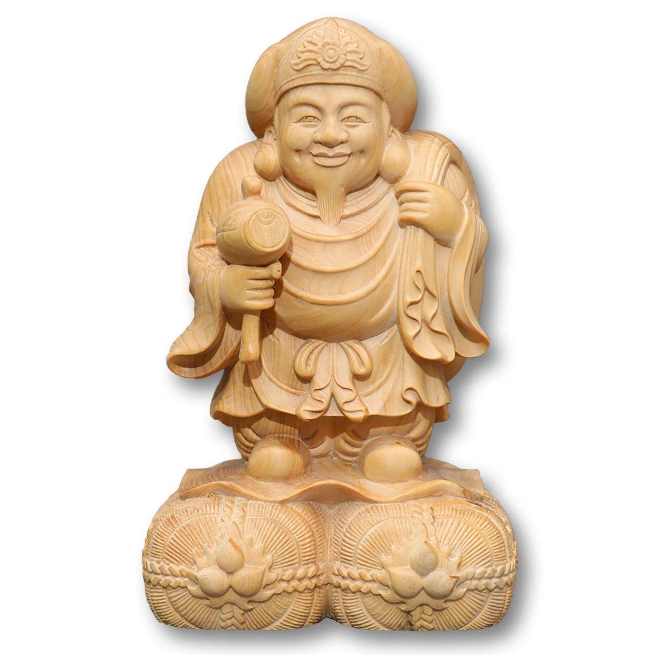 VICHE CATT】 七福神 大黒様 立像 木彫り金運 開運 財運 商売