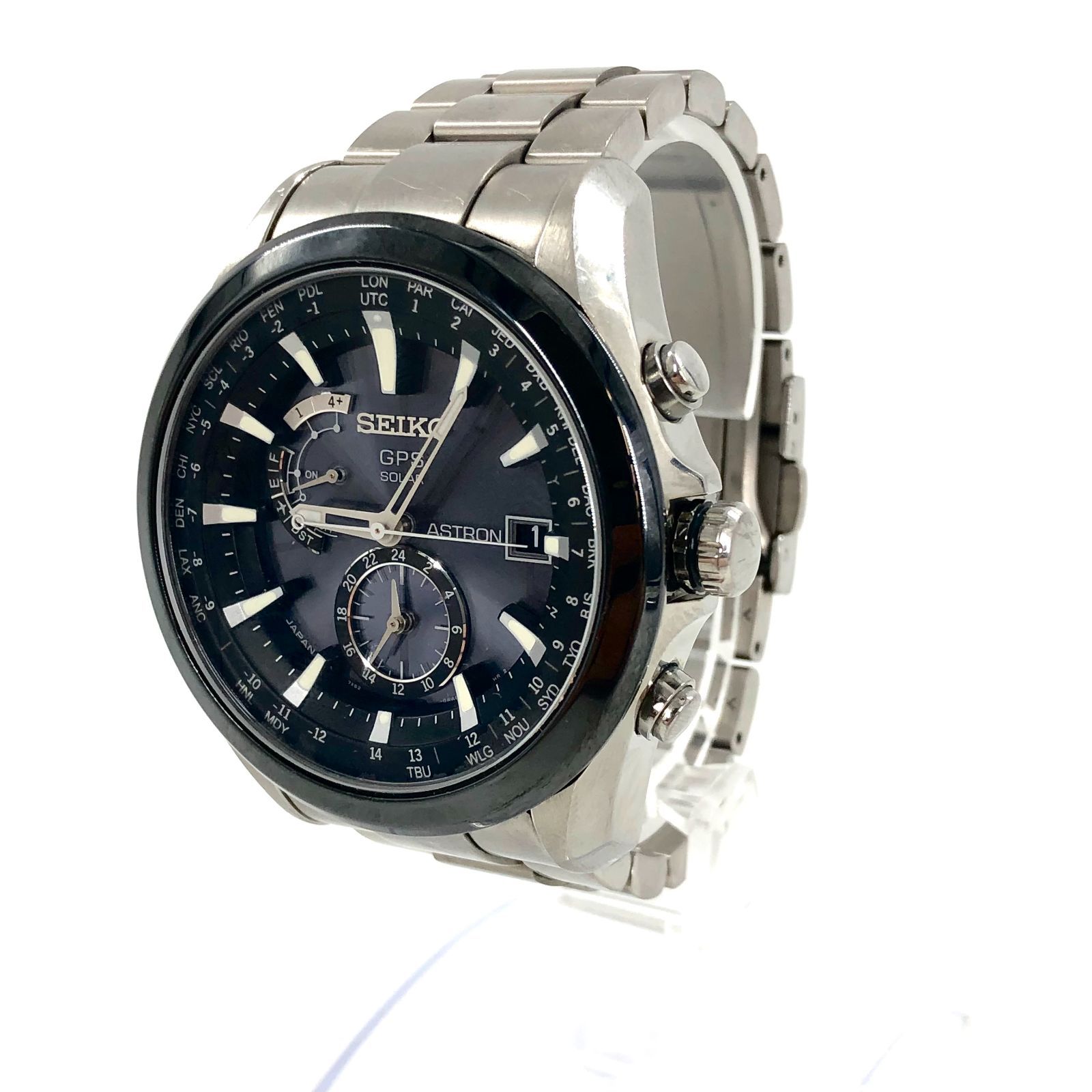 SEIKO セイコー アストロン 7X52-0AA0 SS/ソーラー ブラック文字盤 