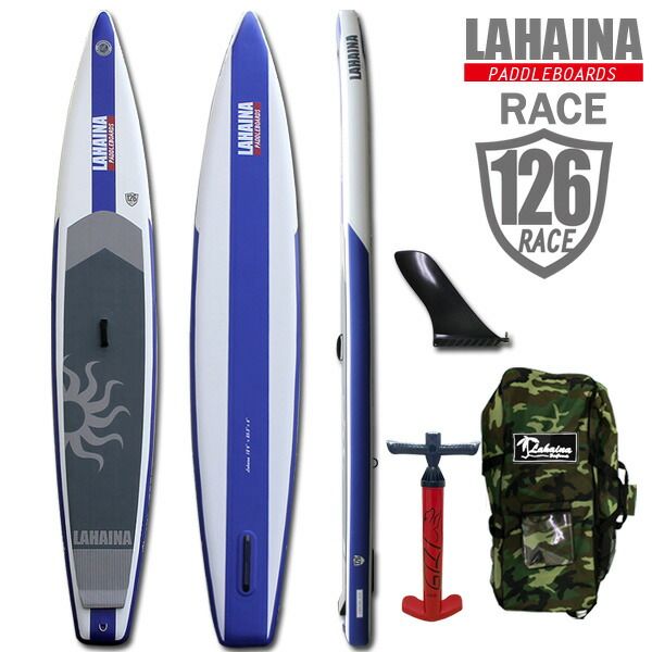 リーシュ付属 SUP サップ インフレータブルパドルボード ラハイナ レース / LAHAINA RACE 12'6×23.5×6 12'6×26×6 SUP ホワイト/バイオレット スタンドアップパドルボード アウトドア 遊び