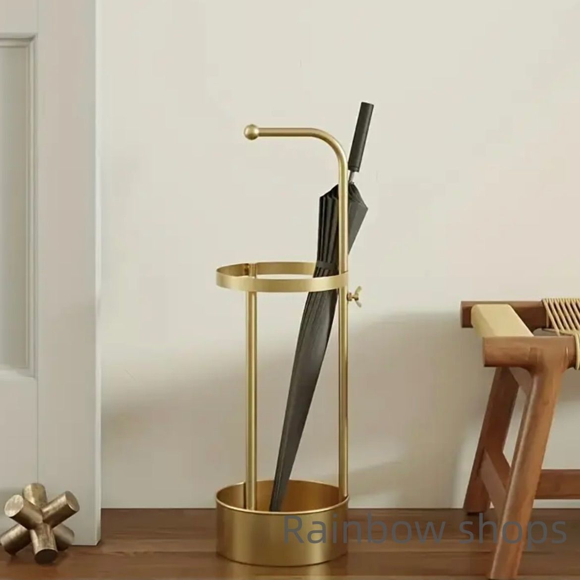 傘立て アンブレラスタンド 陶器製 ブラック x ホワイト モダン アート