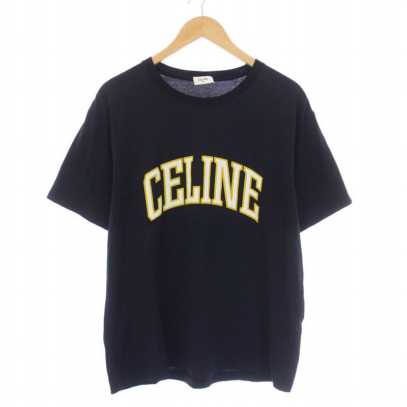 セリーヌ CELINE 24SS ルーズ Tシャツ コットンジャージー カットソー 半袖 ロゴプリント L 黒 ブラック 2X60L671Q /KH  □ST - メルカリ