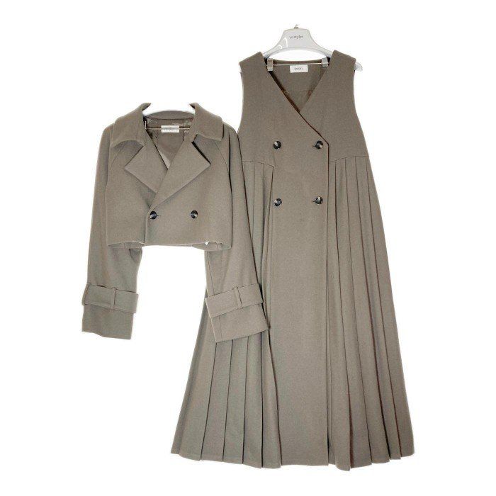☆SNIDEL スナイデル 22AW プリーツウールコート カーキ