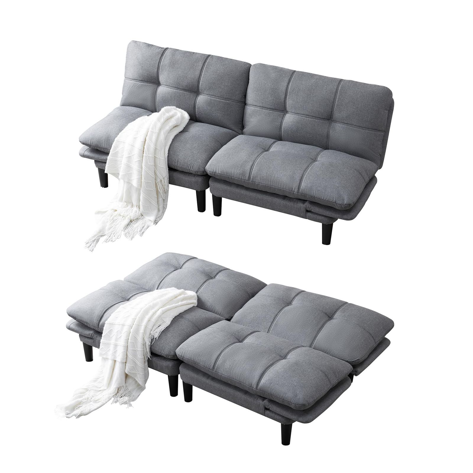 ベッド 3点可動 ロータイプ リクライニング こたつ ソファーベット 2人掛け 2人掛け ブラウン ファブリック ローソファー グレー ローソファ ソファベッド ダークグレー ソファ ソファーベッド ホワイトホワイトPUレザー ソファー オーエスジェイ OSJ