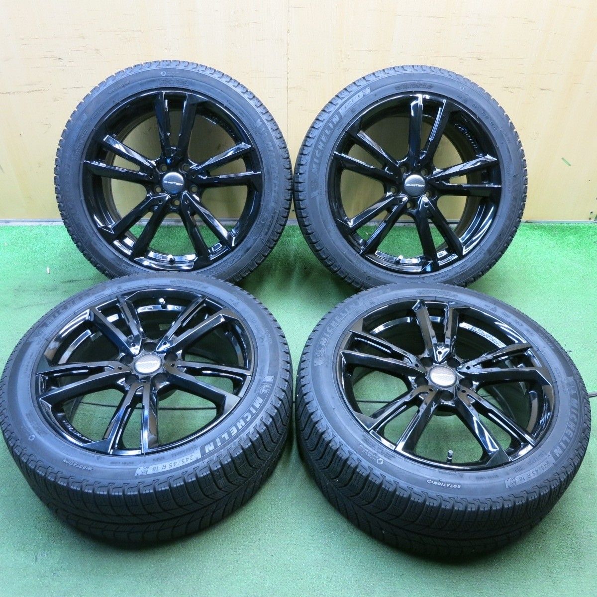 バリ溝 8.5分 ジャガー 等 EUROTECH 245|45R18 スタッドレス ミシュラン X-ICE3 ユーロテック PCD108|5H 4020903KKス