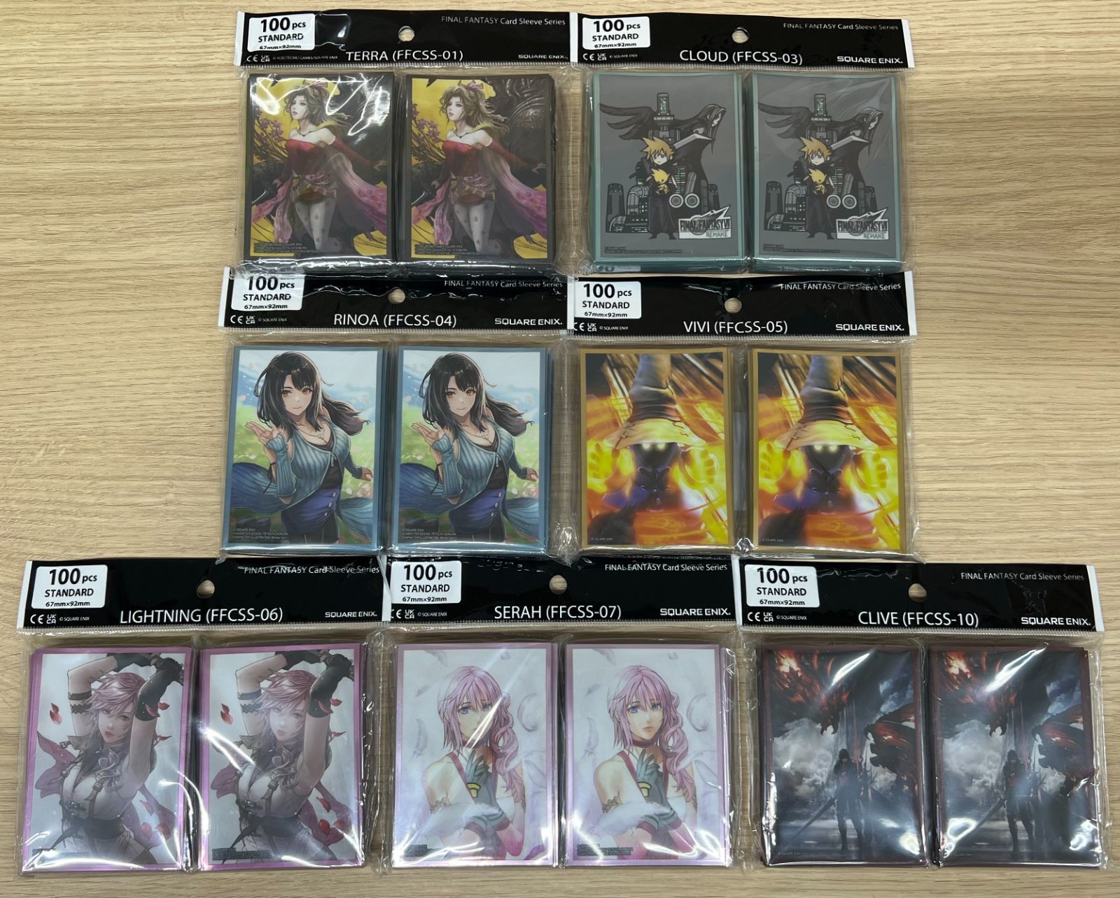 ファイナルファンタジー カードスリーブ 100枚入り 7種セット 未開封