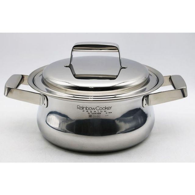 未使用　タッパーウェア　レインボークッカー　プレミアム　19cm 深鍋 新古品 タッパーウェア レインボークッカー プレミアムII 19cm 深鍋