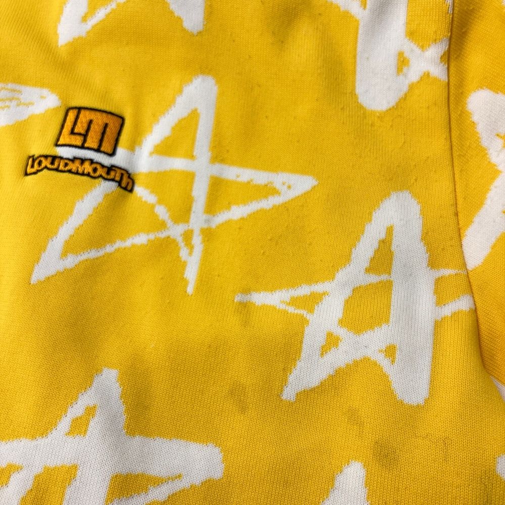 サイズ：XXL LOUD MOUTH ラウドマウス  ニット ジップジャケット シューティングスタ イエロー系 [240101496409] ゴルフウェア メンズ ストスト サイズ：XXL LOUD MOUTH ラウドマウス ニット ジップジャケット
