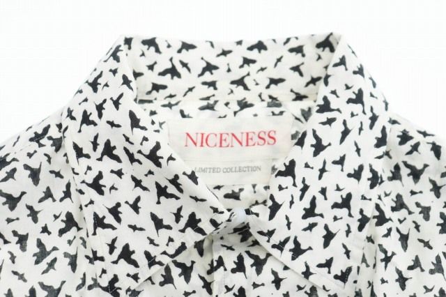 NICENESS ナイスネス 22AW LEE（Bird) リー（バード）KADHI BLOCK PRINT SH カディ ブロック プリント 総柄  長袖 シャツ NN-Y01KF22-FB M 白 ホワイト ブランド古着ベクトル 中古241120 - メルカリ