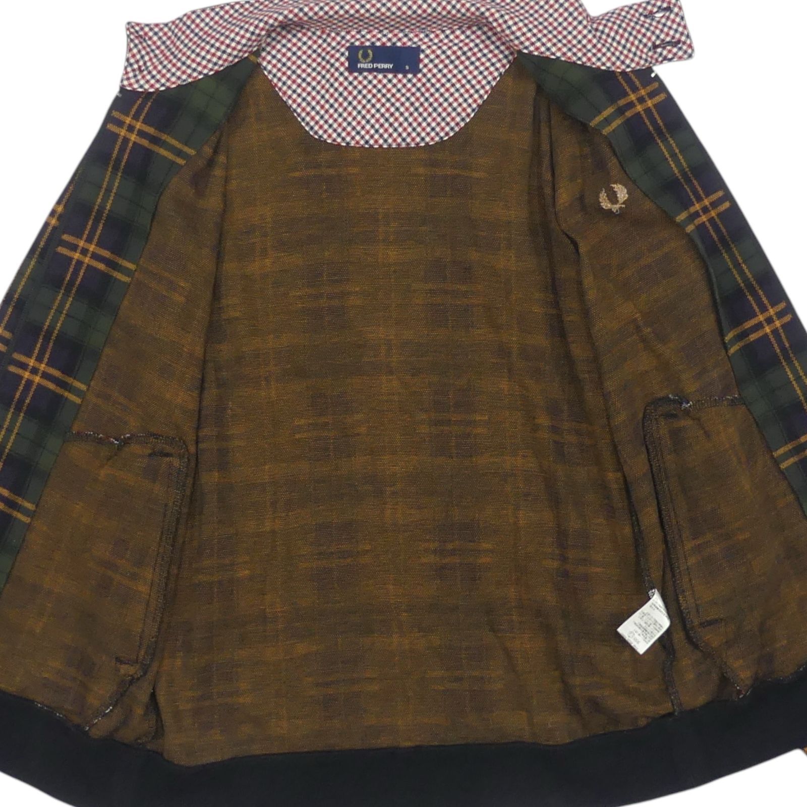 ✨美品✨フレッドペリー チェック柄 緑 ハリントンジャケット L FRED PERRY フレッドペリー ハリントンジャケット S ブルゾン 緑