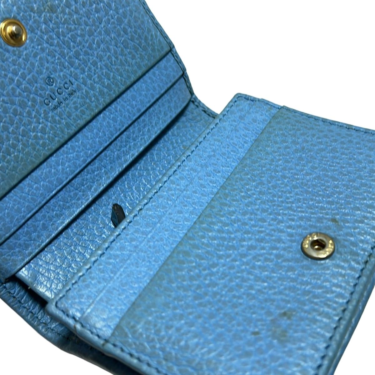 GUCCI(グッチ) 2つ折り財布 GGマーモント 456126 ライトブルー