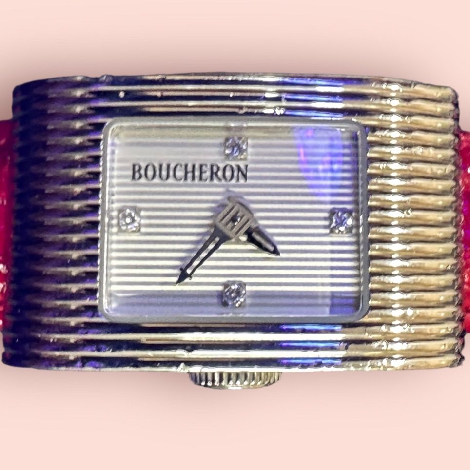 お洒落 超美品】 正確稼働中 BOUCHERON ブシュロン WA009502 レディース 腕時計 ダイヤ4ポイント ブシュロン リフレ スモール -  メルカリ