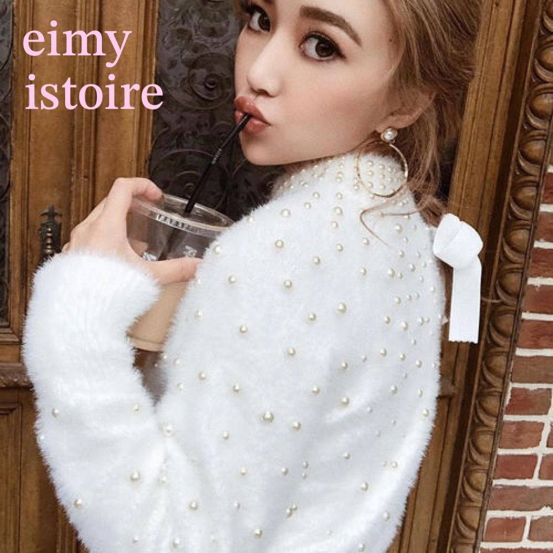 美品✨【eimy istoire】エイミーイストワール フェザーヤーンパール