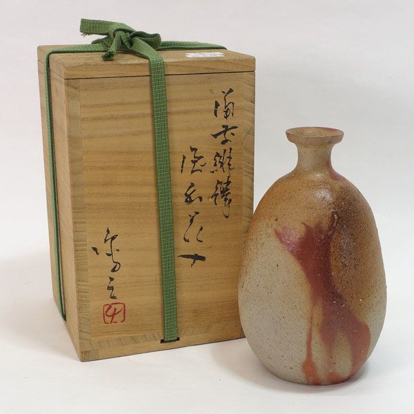 備前焼 脇本博之 ◆ 花器 備前焼|脇本博之 緋襷 徳利 備前焼 徳利 脇本博之 ギフト ♥
