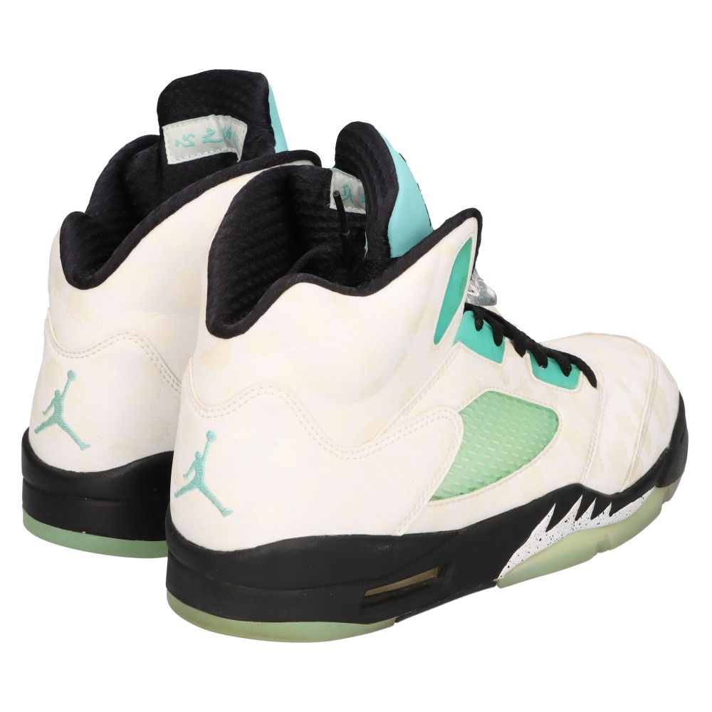 NIKE (ナイキ) AIR JORDAN 5 RETRO SNGL DY CN2932-100 エアジョーダン5 レトロ アイランドグリーン  ハイカットスニーカー ホワイト/ブルー US8.5/26.5cm