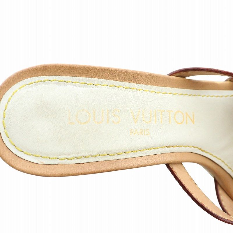 ルイヴィトン LOUIS VUITTON ミュール PVC レザー オープントゥ