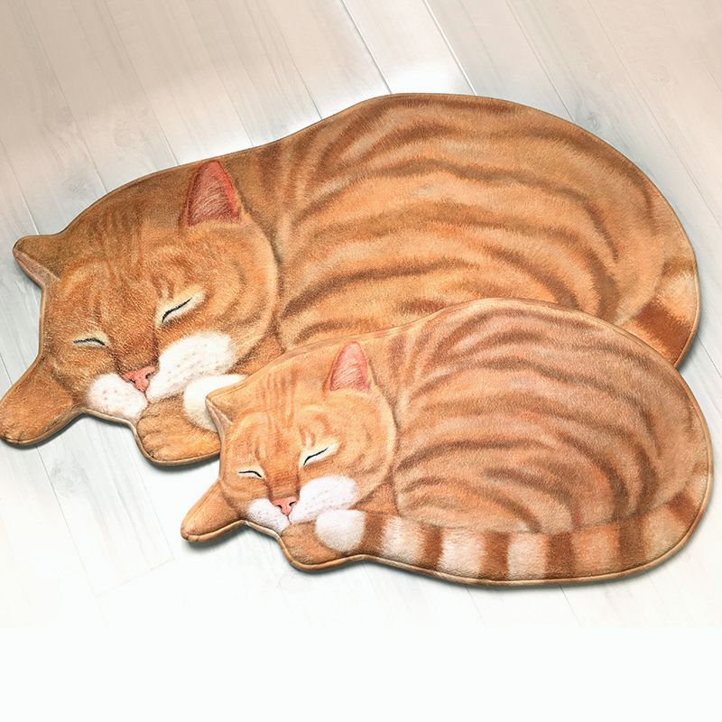 カーペット 玄関マット フロアマット 洗える 3D猫柄ラグ ラグマット 滑り止め付 リビングルームカーペット ソファ フロアマット 玄関マット マット 家庭用huaman01