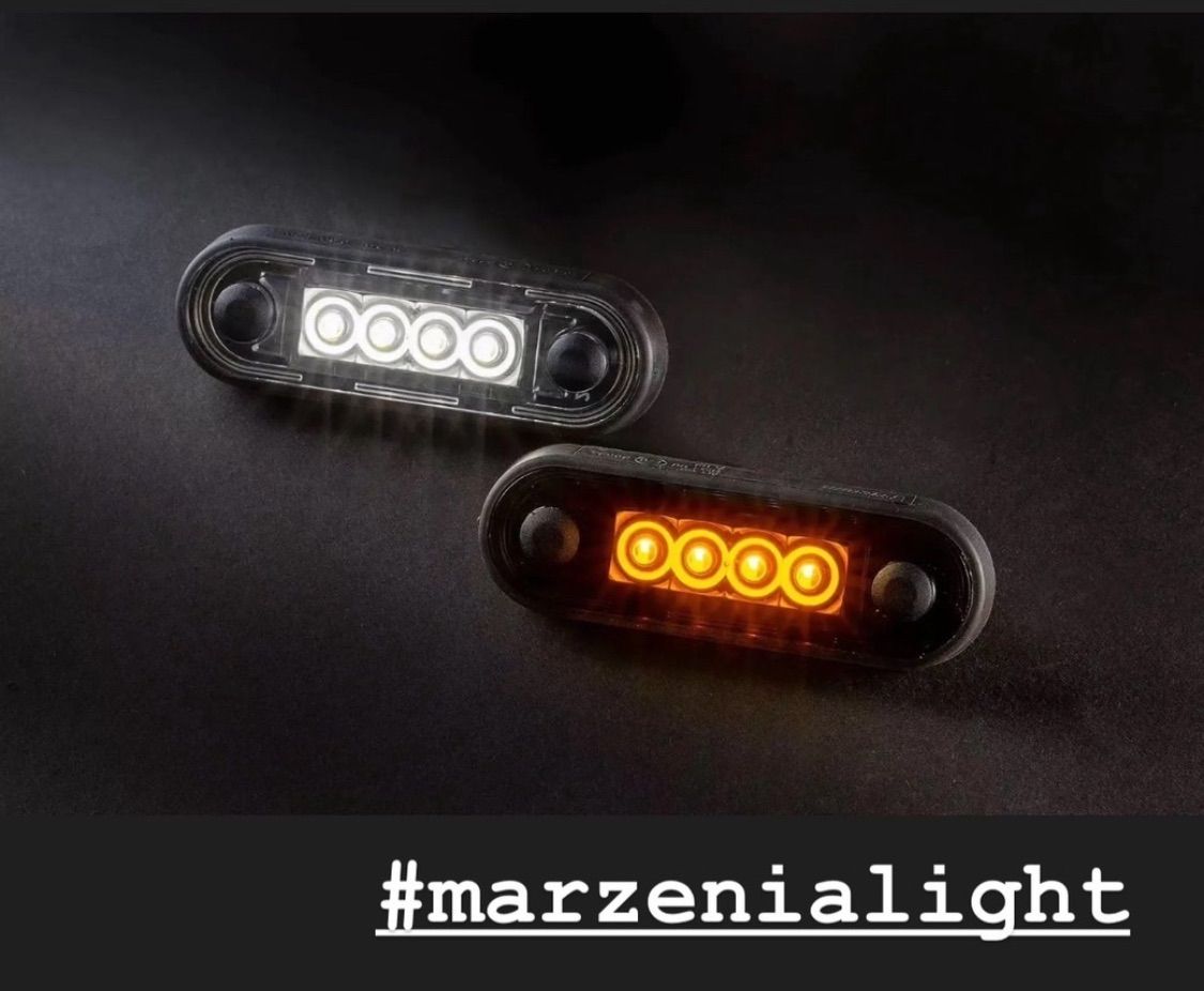 marzenia製　サイドマーカー埋め込ledマーカー2led アンダーパイプ marzenia製 ホワイト サイドマーカー埋め込ledマーカー2led アンダー