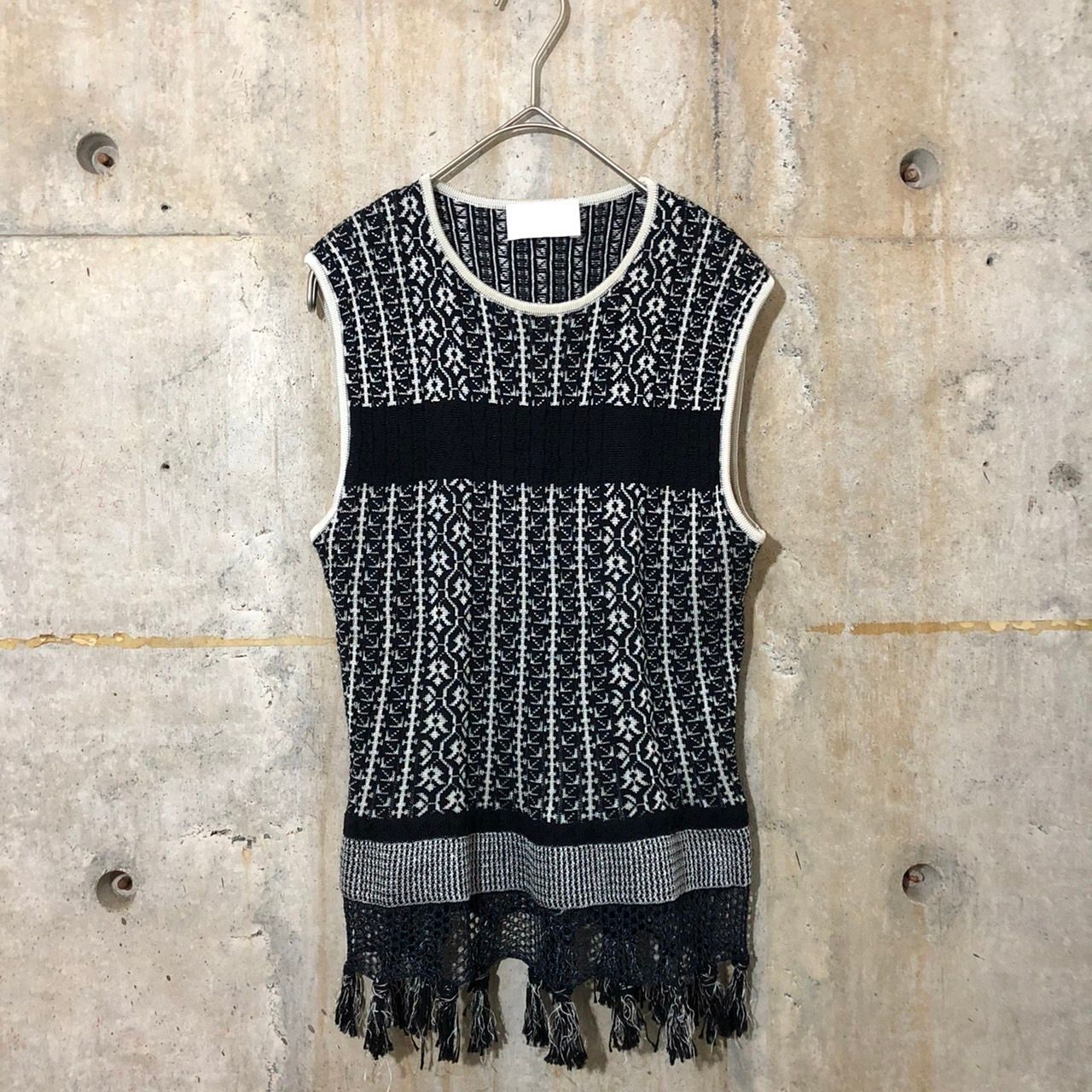 mame kurogouchio(マメクロゴウチ) 20ss Rib Jacquard Pedicel Knit